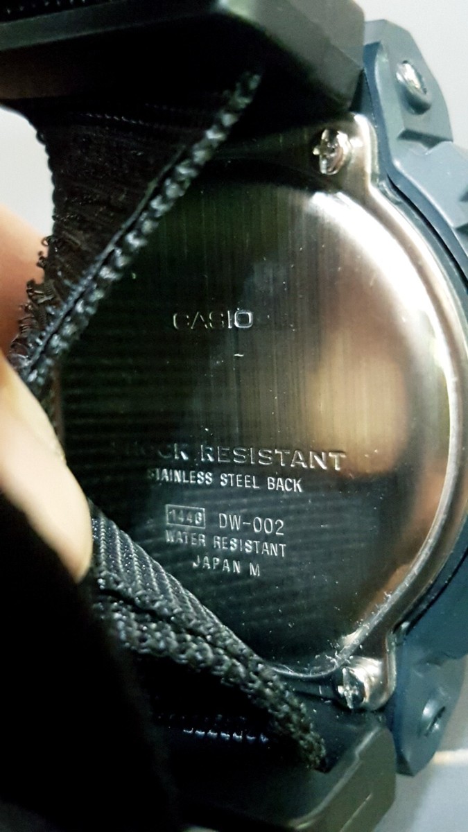 Vintage G-Shock DW-002 Black Flys Army Navy Blue Black Cloth