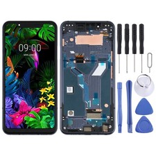 LCD Screen for LG G8s ThinQ LMG810, LM-G810, LMG810EAW Digitizer Assembly Frame