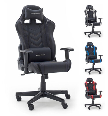 Gamingstuhl DX-Racer mit Kissen höhenverstellbar Kunstleder Bürostuhl Gaslift