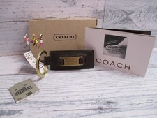 COACH Vintage Mahogany Leather Plated Key Chain FOB - New w/Tags