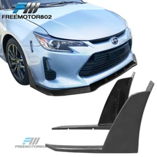 Fits 14-16 Scion TC IKON V3 Style 2PCS Front Bumper Corner Winglet Splitters PU