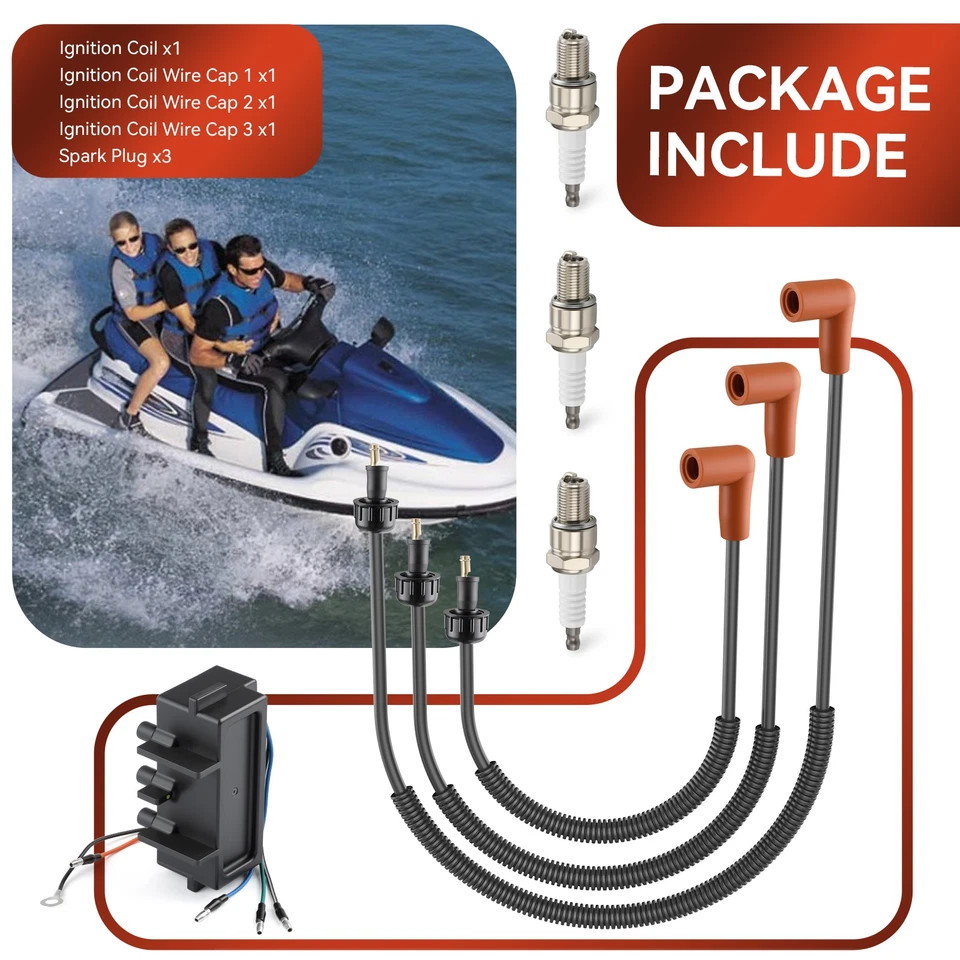 96-02 PARA POLARIS VIRAGE TX GENESIS SLTX 1050 1200 BOBINA DE ENCENDIDO Y CABLES 4010342 Foto 3 de 4