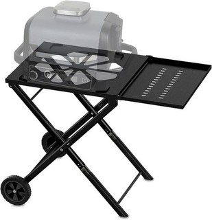 Folding Grill Stand for Ninja OG701 Outdoor Grill Stand Metal BBQ Table Black
