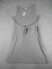 J. Crew Tank Shift Tie Front Dress Women's Small Gray New