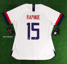 Nike Women's RAPINOE USA Home Authentic Soccer Jersey, AJ4330-100, White, Size L