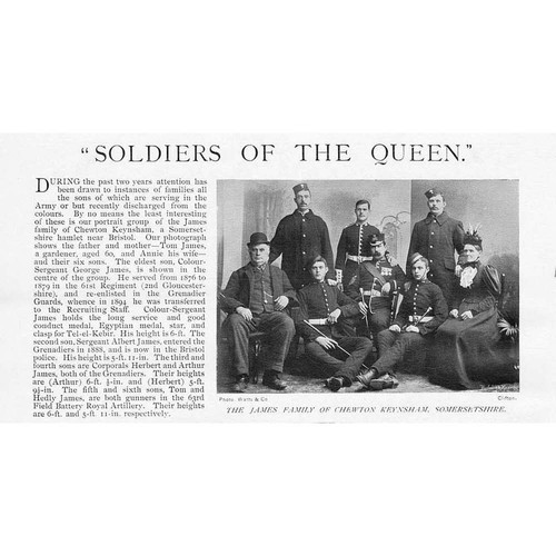 CHEWTON KEYNSHAM Somerset, The James Family Antique Print 1898