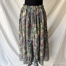 Hostess Boho Hippie Maxi Skirt Vintage 60s/70s Paisley Print, Size M