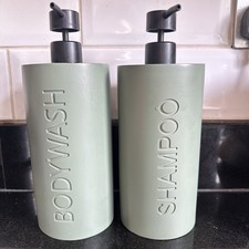 Badezimmer PUMPFLASCHE 1000ml 1L Nachfüllharz Spender Shampoo Duschgel Seife x2