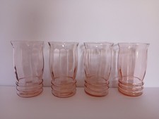 Set Of 4 Macbeth Evans Rib Optic Pink Depress...