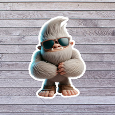 Bigfoot Sticker Vinyl Decal Funny Yeti Sunglasses Cute Monster