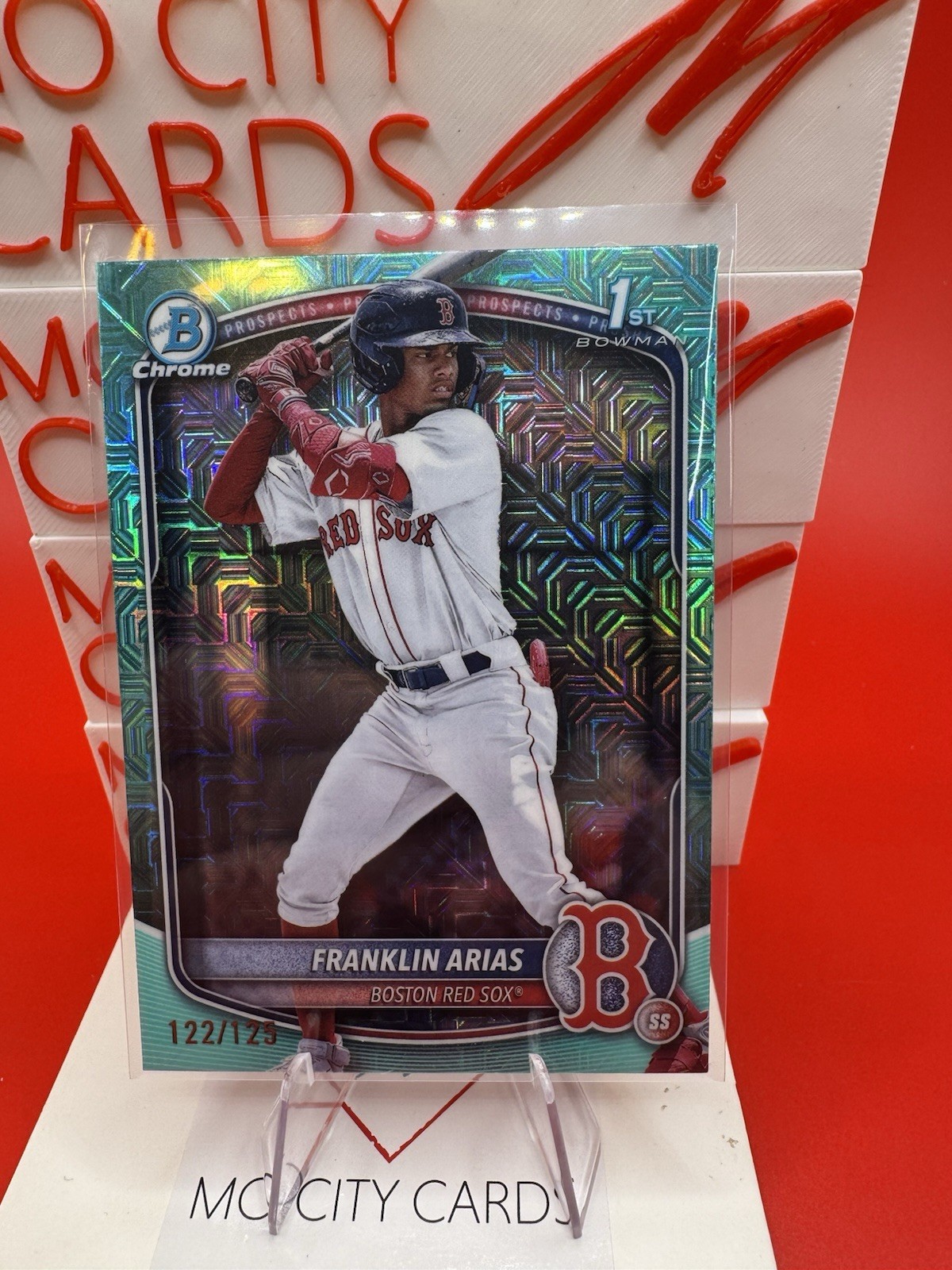 2025 Bowman Chrome Teal Mojo Franklin Arias /125 BCP-67 Boston Red Sox