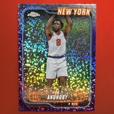 2024-25 Topps Chrome Basketball OG Anunoby #60 Purple Speckle Refractor /299