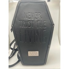 'Never Trust The Living' Coffin Backpack Black Craft Dolls Kill goth 90s grunge