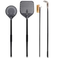 SHANGPEIXUAN Pizza Turning Peel 9 Inch Perforated 12 inch, Black