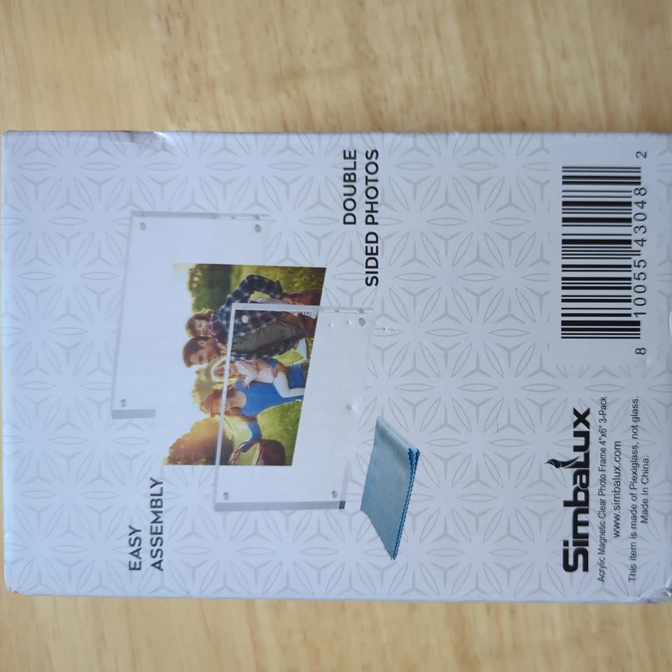 ​​[3-Pack] SimbaLux® Acrylic Photo Frame 4” x 6” Free Standing Magnetic Lock - Image 2 of 2