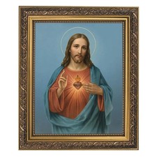 Sacred Heart Of Jesus Framed Print Religious & Spiritual Collectible Wall Decor