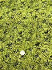 Custom Made....Fat Quarter The Grinch Christmas Dr Seuss Cotton Fabric 18x21