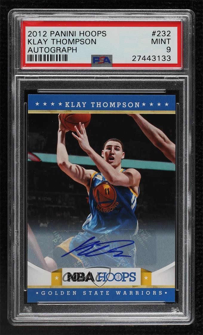2012-13 NBA Hoops Auto Klay Thompson #232 PSA 9 MINT Auto k2s