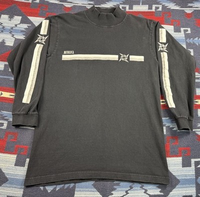 Vintage 90s Metallica Load Long Sleeve Ninja Star Shirt Sz M 1996