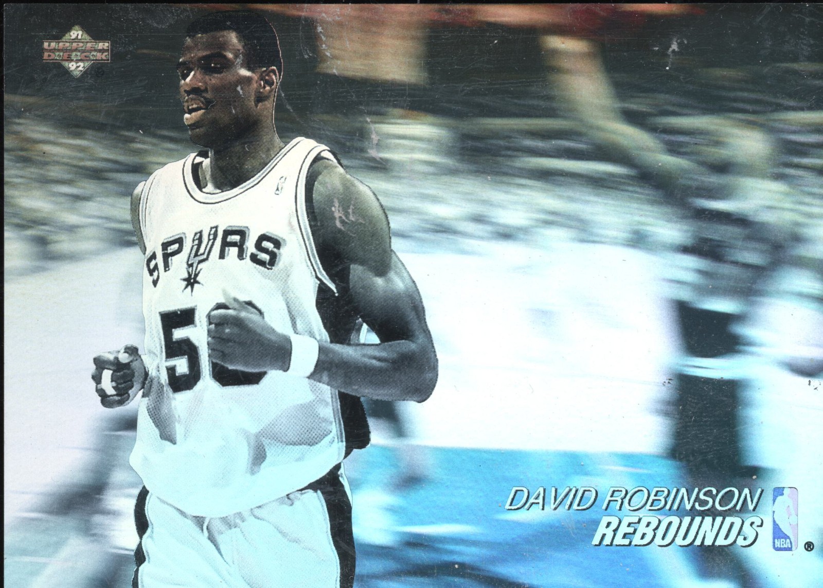 David Robinson 1991-92 Upper Deck Award Winner Holograms #AW6 Rebounds Card