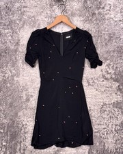 Reformation Mini Dress 4 Womens Black Polka Dot