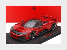 BBR-MODELS P18253A1-VET Ferrari F80 2024 Carbon Silver Rims With Display Case