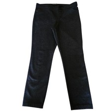 DKNY Jeans Women s Ladies Ponte Pants-Mid Rise Pull On - Dark Gray Size L