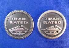 2005-2018 Jeep Fender Emblem Badge Trail Rated 4x4 Used Oem Pair