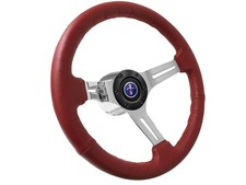 1965-1967 Ford Mustang Pony Red Leather 6-bolt Steering Wheel Kit Emblem 1965-1967 Ford Mustang Pony Red Leather 6-bolt Steering Wheel Kit Emblem