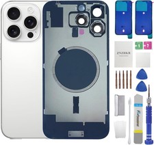 16 Pro Back Glass Replacement with Metal Camera Frame Magnet for iPhone 16 pro