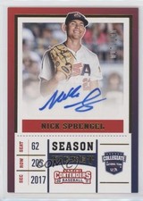 2017 Panini Elite Extra Edition USA Baseball Gold 17/100 Nick Sprengel Auto lu0