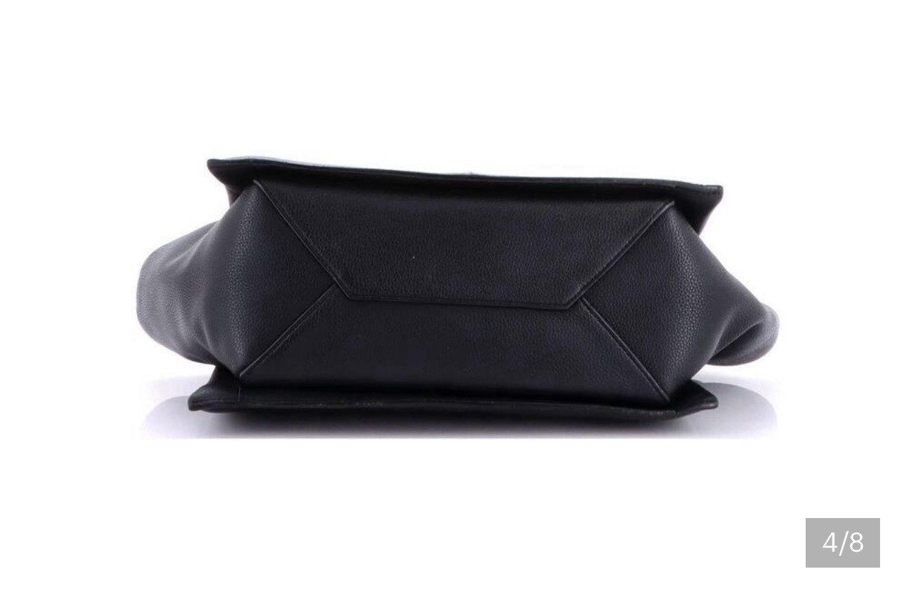 Celine Tri  Fold Black Leather Bag image 3