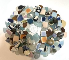 sea glass Tile  shell small size from japan Surf-Tumbled Beach Glass