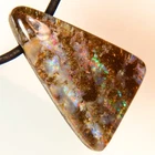 51.3c AUSSIE QLD BOULDER OPAL RESIN SIDE DRILLED SURF PENDANT OCA19466