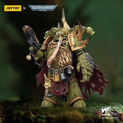 JOYTOY 1:18 Actionfigur Death Guard Plague Marine mit Buboticaxt Seuchenmesser