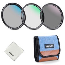 NEEWER 58mm UV/CPL/ND Filter Kit, Polarizing ND8, Multicoated Glass, Slim Case