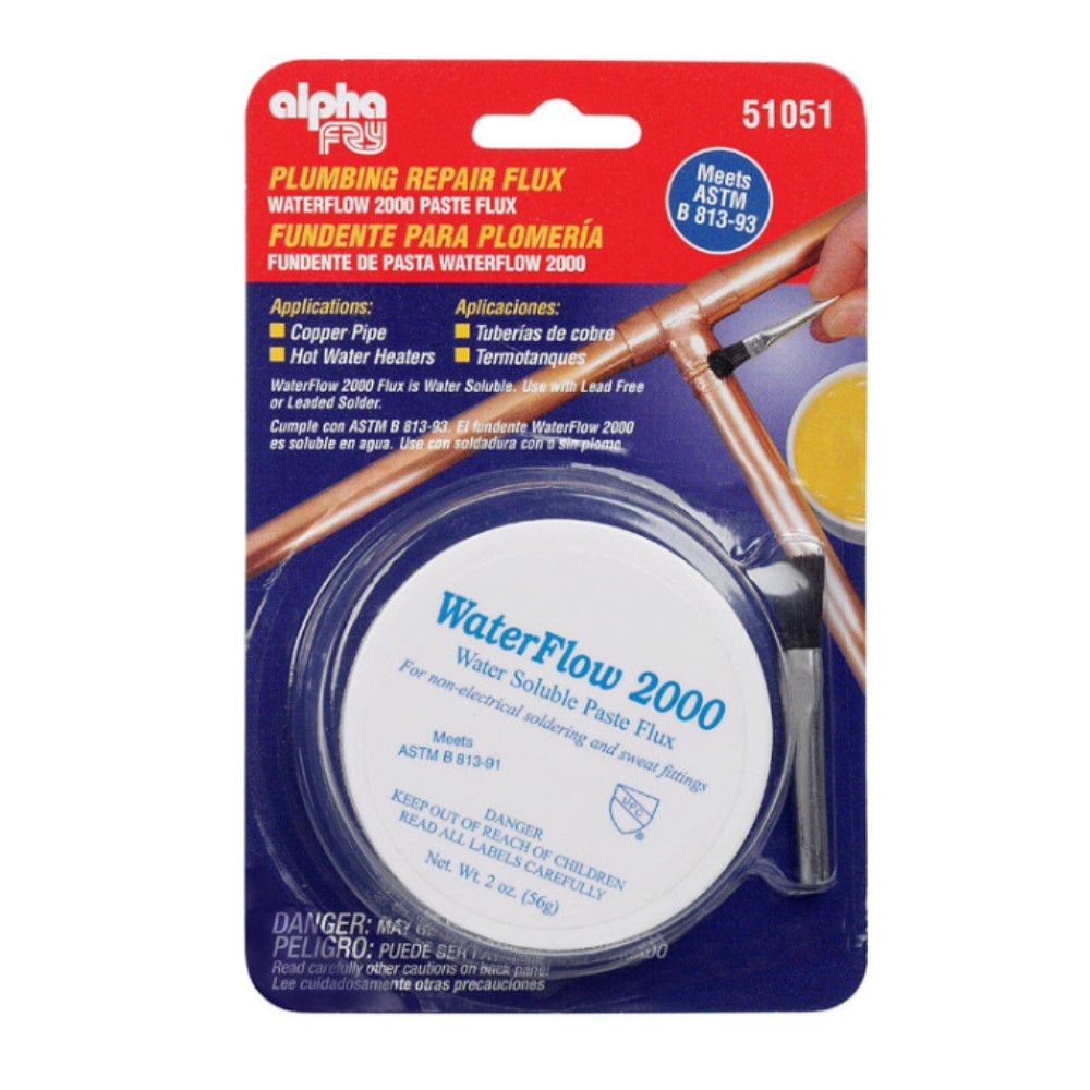 Alpha Fry AM51051 Cream Plumbing Solder Flux & Brush