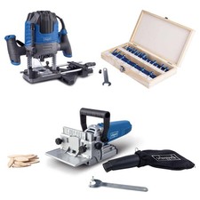 Scheppach Oberfräse WRT1200 + BCJ900 Flachdübelfräse SET | Fräsmaschine Holz