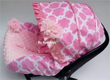 Infant Carseat Canopy Cover 3 Pc Whole Caboodle Baby Car Seat Cover Kit C031200