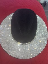New Black Cowboy Hat with Rhinestone