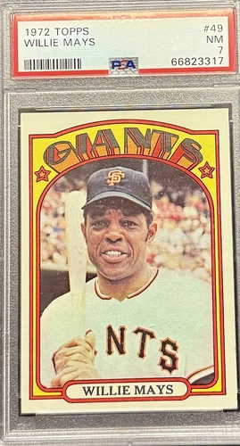 1972 Willie Mays Topps Baseball #49 PSA 7 Near Mint HOF San Francisco Giants