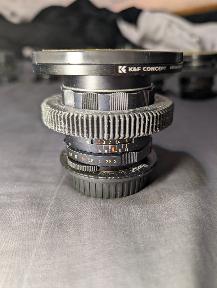 35mm f2.0 Asahi Super Multi Coated SMC Takumar vintage cine mod EF