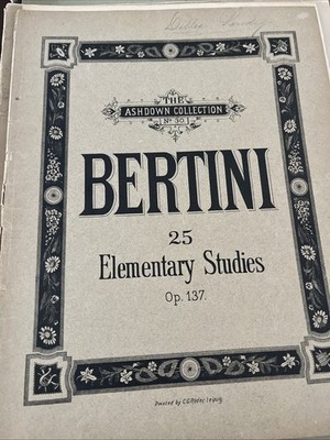Bertini 25 Elementary studies Op 137 Ashdown