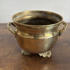 Vintage Brass Jardinière Planter Plant Pot Holder House / Garden Outdoor Indoor