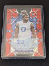 Byron Young RC Auto 2023 Panini Mosaic Rookie Autographs Red 110/199 Los Angeles