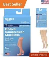 Medical Compression Stockings - Beige, Medium