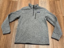 PATAGONIA Better Sweater Gray 1/4 Zip Youth Boys Girls Fleece Pullover XL 14