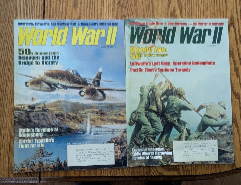 World War II Mags 1/95, 3/95,5/95,7/95,9/95, 11/95, plus 2: total 8 magazine Lot
