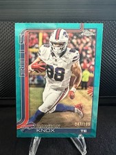 2025 Topps Chrome Football Dawson Knox Aqua Refractor 47/199