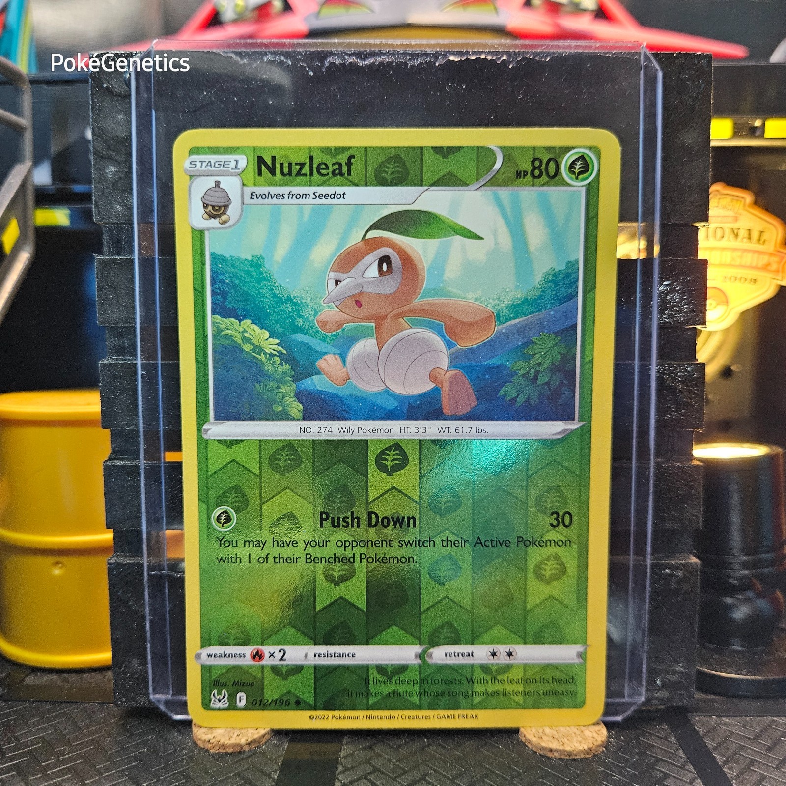 Nuzleaf Lost Origin Reverse Holo Pokémon TCG 012/196 Sword & Shield Uncommon